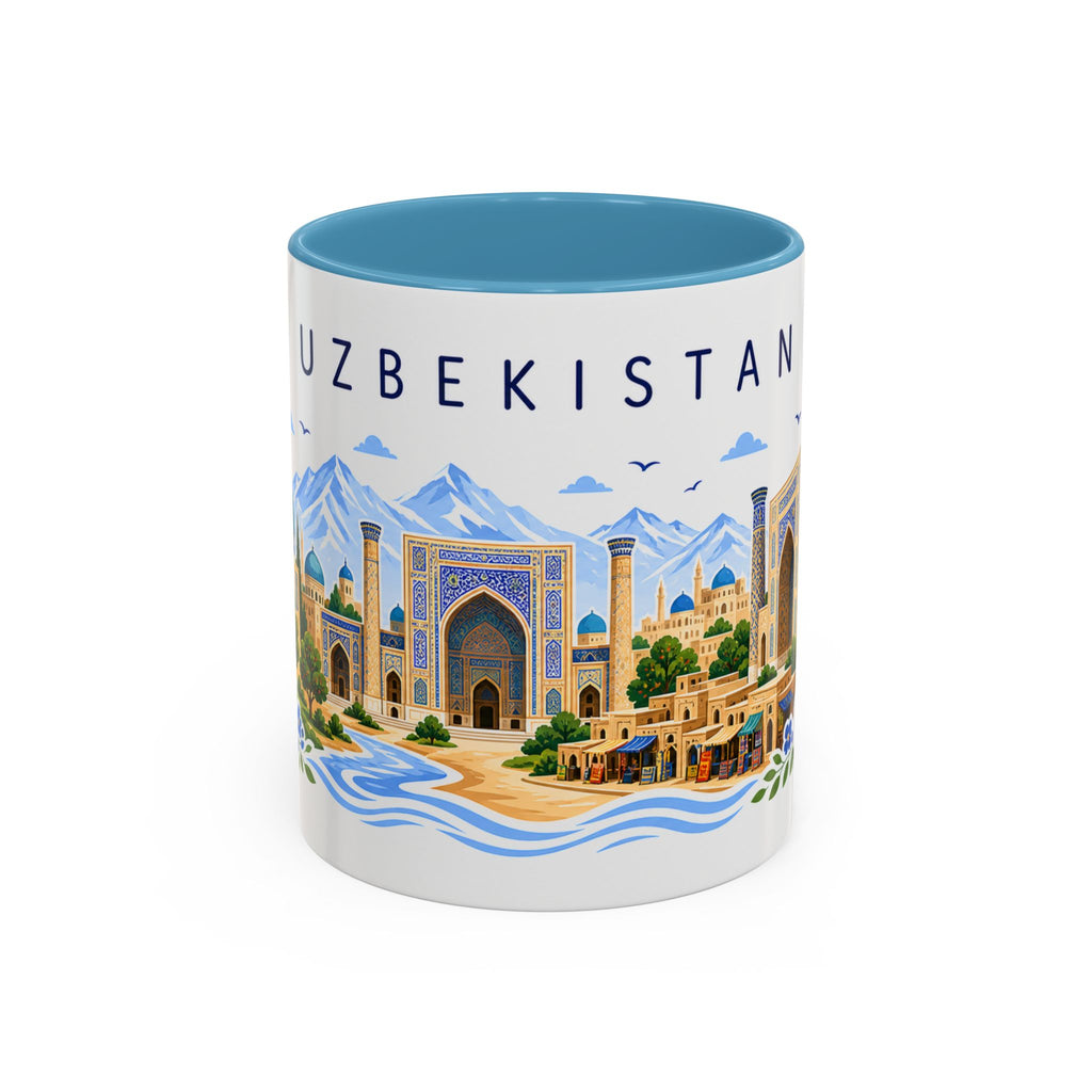 Uzbekistan Coffee Mug | Travel Souvenir Accent Mug | Place Gift Ceramic Cup 11oz 15oz