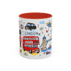 London Travel Mug | European City Souvenir Accent Coffee Mug | 11oz 15oz Ceramic Cup