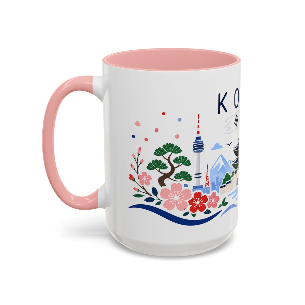 South Korea Coffee Mug | Travel Souvenir Accent Mug | Country Gift Ceramic Cup 11oz 15oz