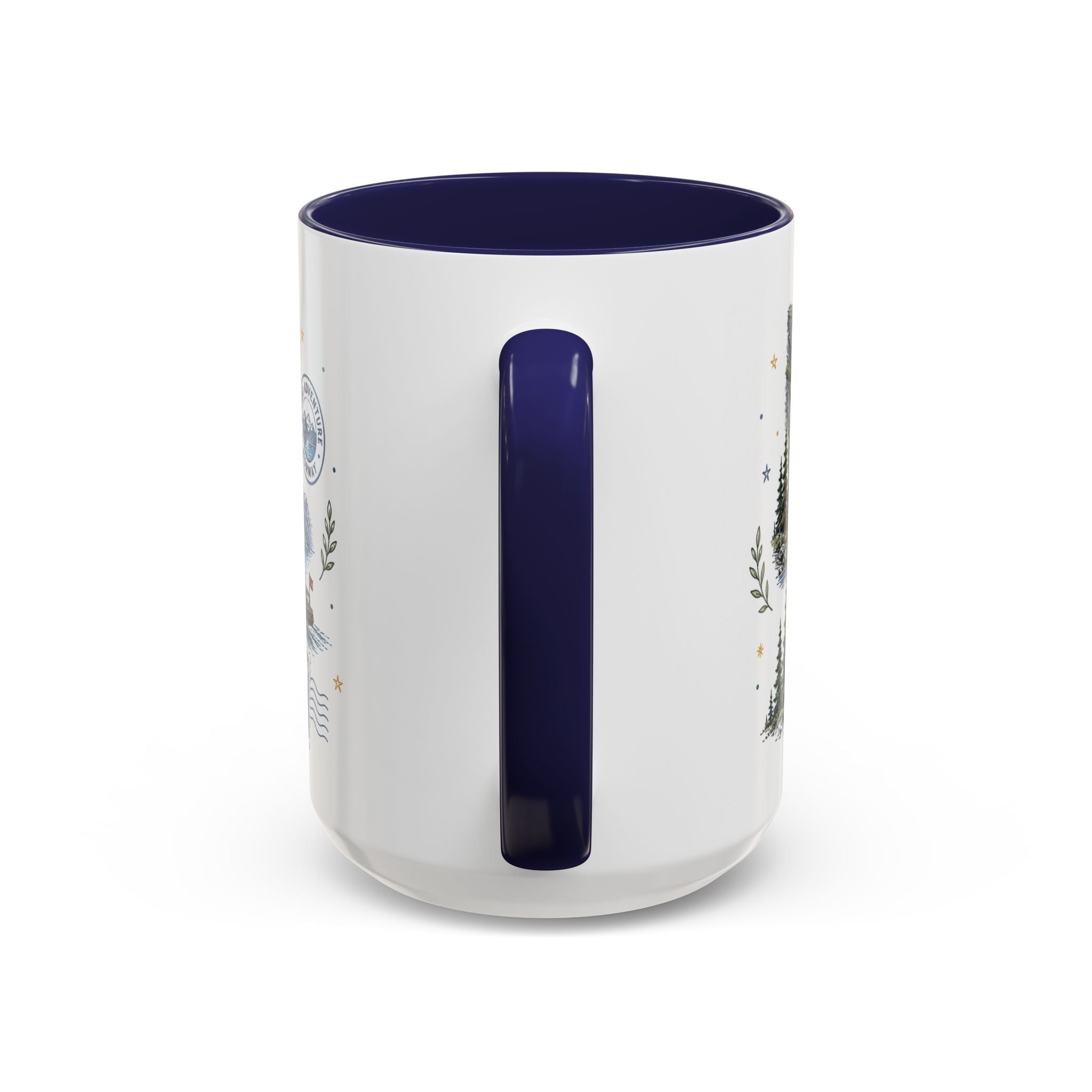 Norwegian Fjords Coffee Mug | Travel Destination Souvenir Gift | Accent Color Ceramic 11oz 15oz