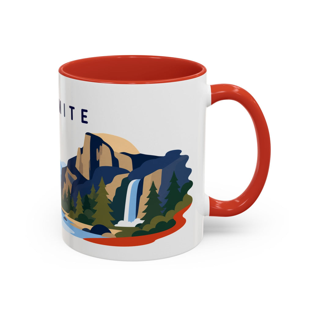 Yosemite Coffee Mug | Travel Destination Souvenir Gift | Accent Color Ceramic 11oz 15oz