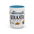 Kolkata Coffee Mug | India Souvenir Travel Gift | Accent Color Ceramic 11oz 15oz