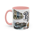 Penang Island Coffee Mug | Malaysia Travel Souvenir | Vintage Illustrated City Gift | 11 oz 15 oz Accent Mug