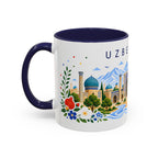 Uzbekistan Coffee Mug | Travel Souvenir Accent Mug | Place Gift Ceramic Cup 11oz 15oz
