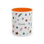Honolulu Christmas Mug | Watercolor City Souvenir | Ceramic Coffee Cup (11oz 15oz)