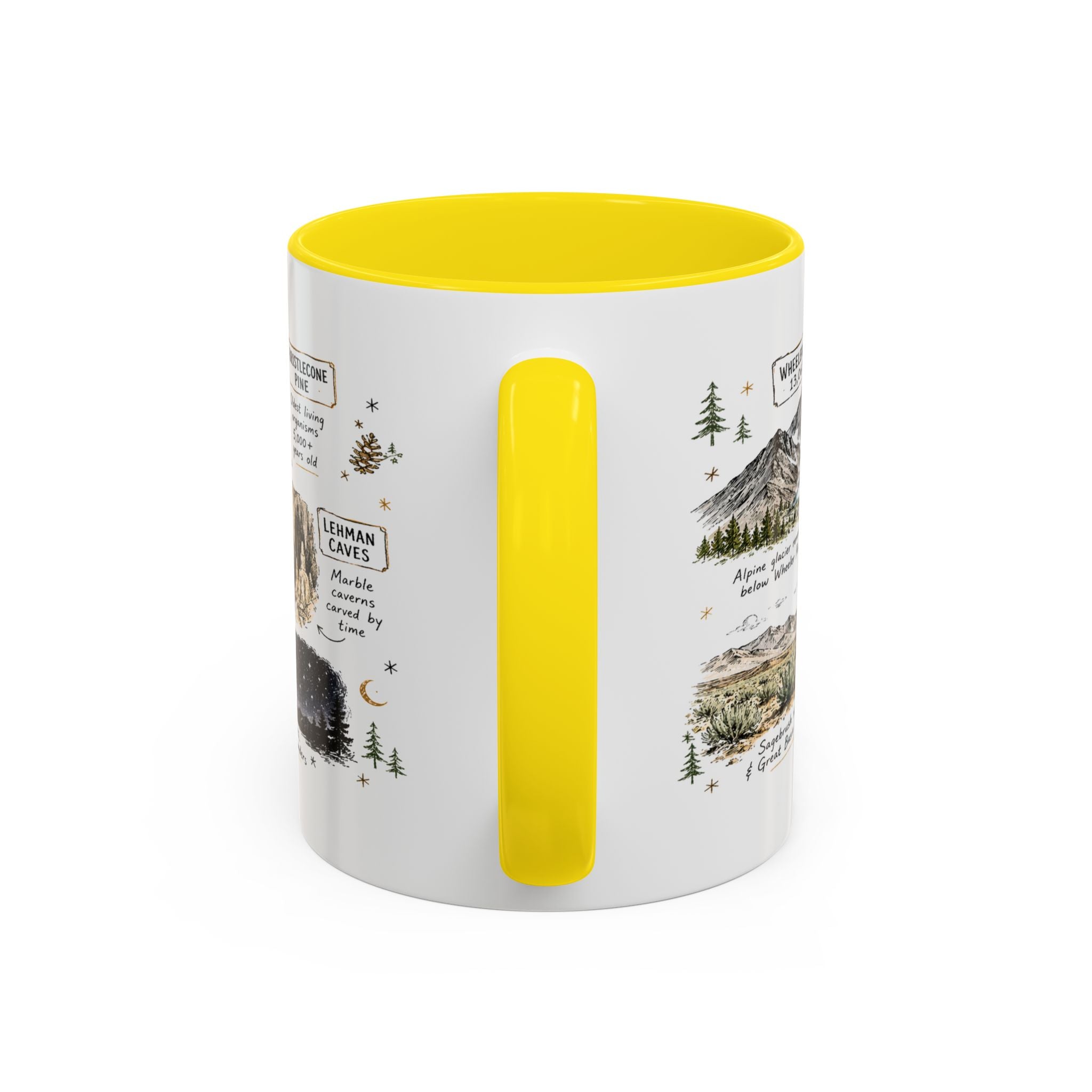 Great Basin National Park Coffee Mug | Nevada Desert Stargazing Hiking Gift | Accent Color Ceramic 11oz 15oz