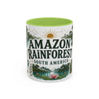 Amazon Rainforest Coffee Mug | Travel Destination Souvenir Gift | Accent Color Ceramic 11oz 15oz