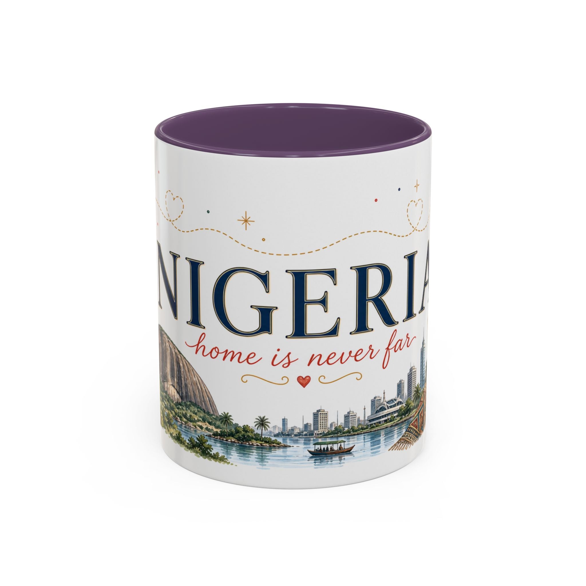 Nigeria Home Country Mug | Moving Away Gift | Long Distance Friendship | 11 oz 15 oz Accent Mug
