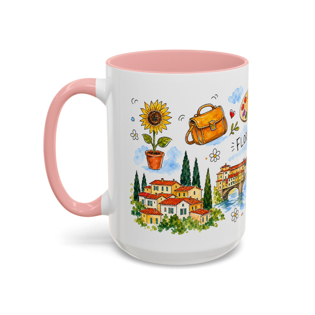 Florence Travel Mug | European City Souvenir Accent Coffee Mug | 11oz 15oz Ceramic Cup