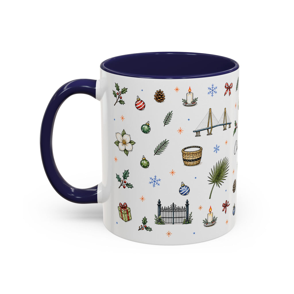 Charleston Christmas Mug | Watercolor City Souvenir, Holiday Travel Gift (11oz/15oz)
