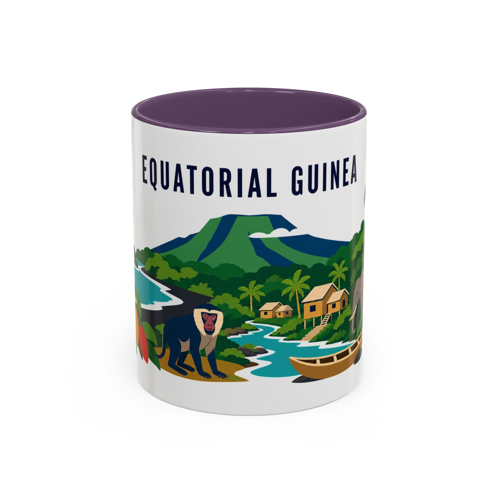 Equatorial Guinea Coffee Mug | Travel Souvenir Accent Mug | Country Gift Ceramic Cup 11oz 15oz