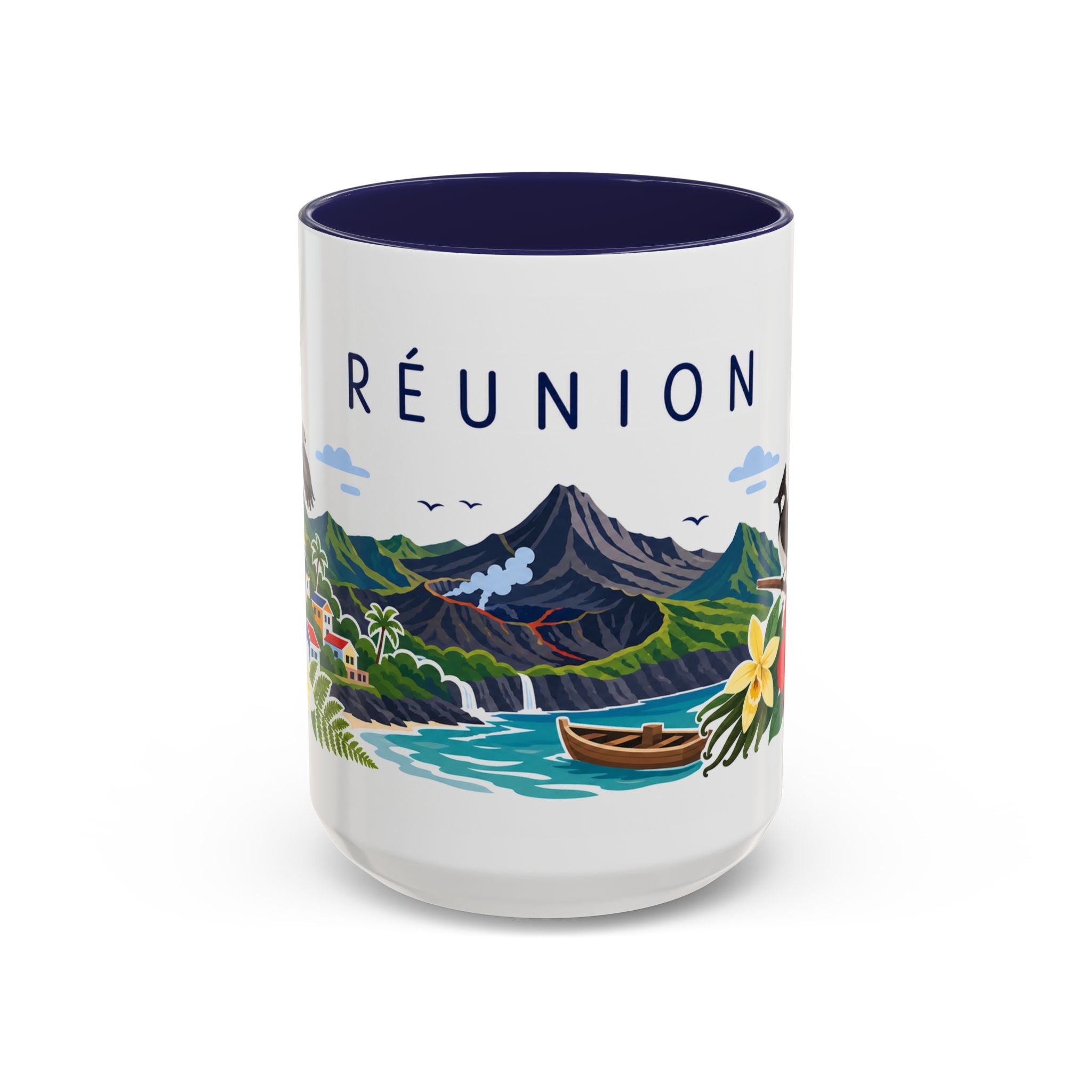 Réunion Coffee Mug | Travel Souvenir Accent Mug | Country Gift Ceramic Cup 11oz 15oz
