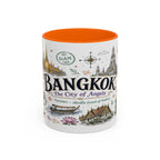 Bangkok Coffee Mug | Thailand Souvenir Travel Gift | Accent Color Ceramic 11oz 15oz