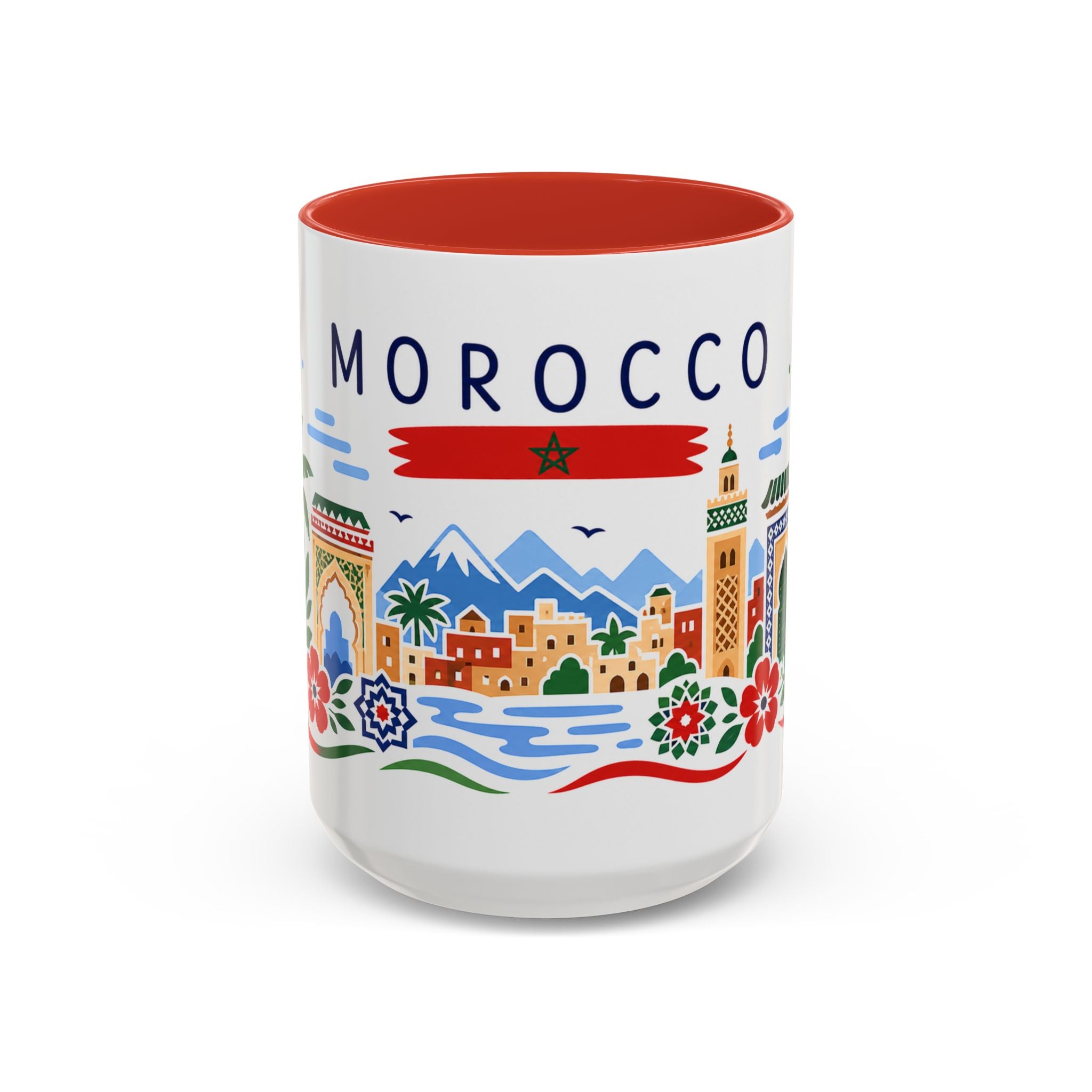 Morocco Coffee Mug | Travel Souvenir Accent Mug | Country Gift Ceramic Cup 11oz 15oz