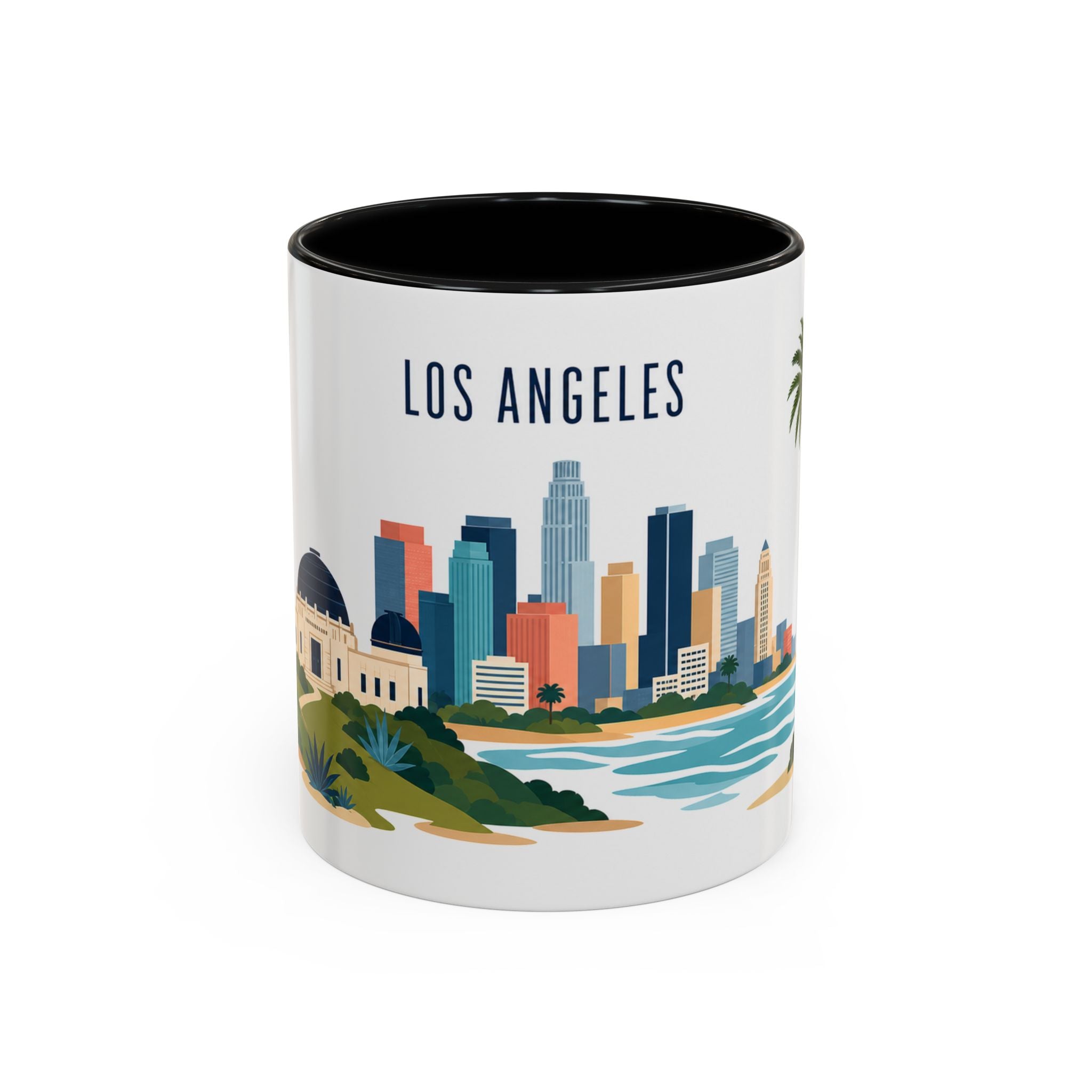 Los Angeles Coffee Mug | United States Travel Souvenir | Porcelain Decal City Gift | 11oz 15oz Accent Mug