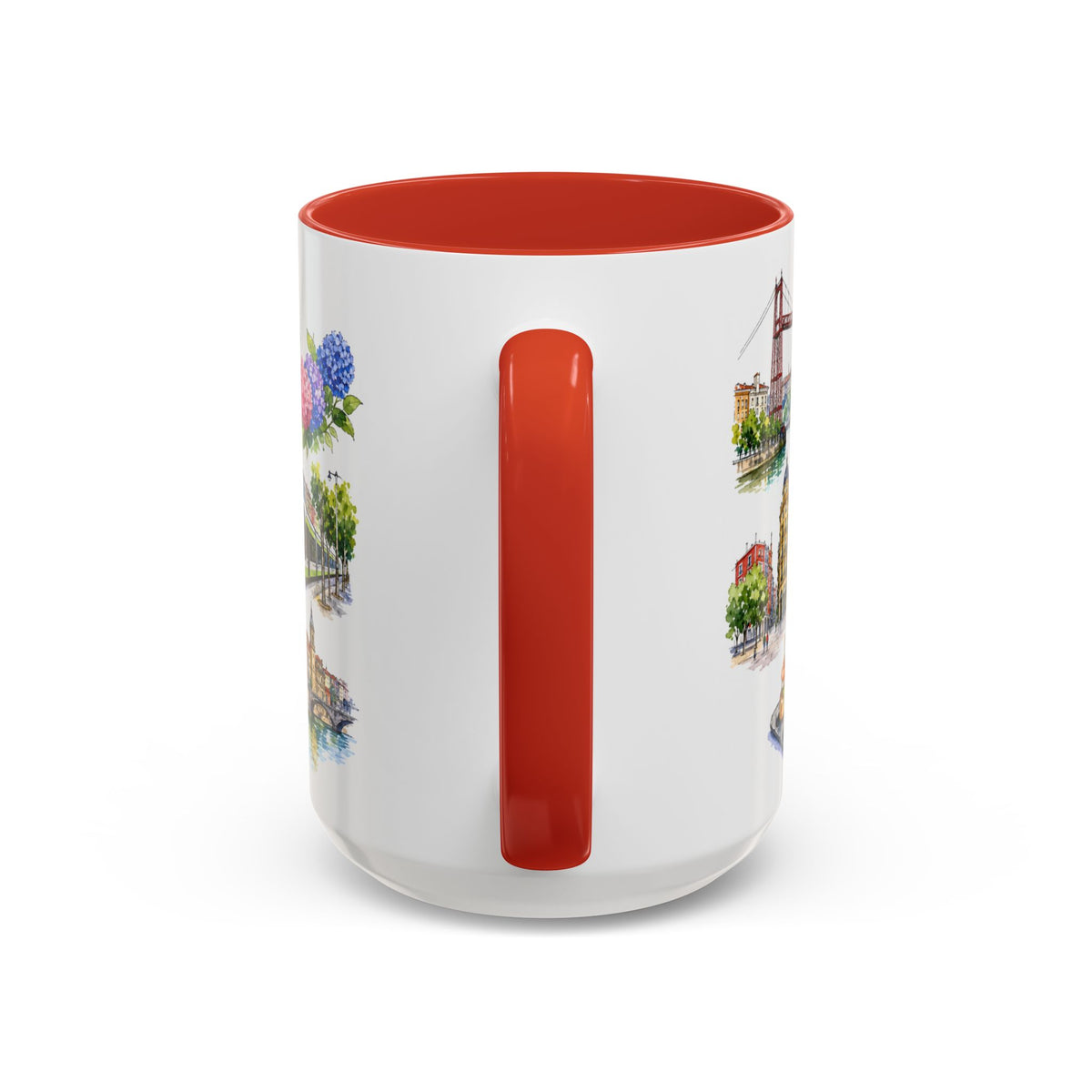 Bilbao Illustrated Travel Mug | City Souvenir Accent Coffee Mug | 11oz 15oz Ceramic Cup