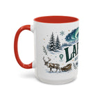 Lapland Coffee Mug | Travel Destination Souvenir Gift | Accent Color Ceramic 11oz 15oz