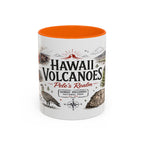 Hawaii Volcanoes National Park Coffee Mug | Hawaii Big Island Lava Volcano Gift | Accent Color Ceramic 11oz 15oz