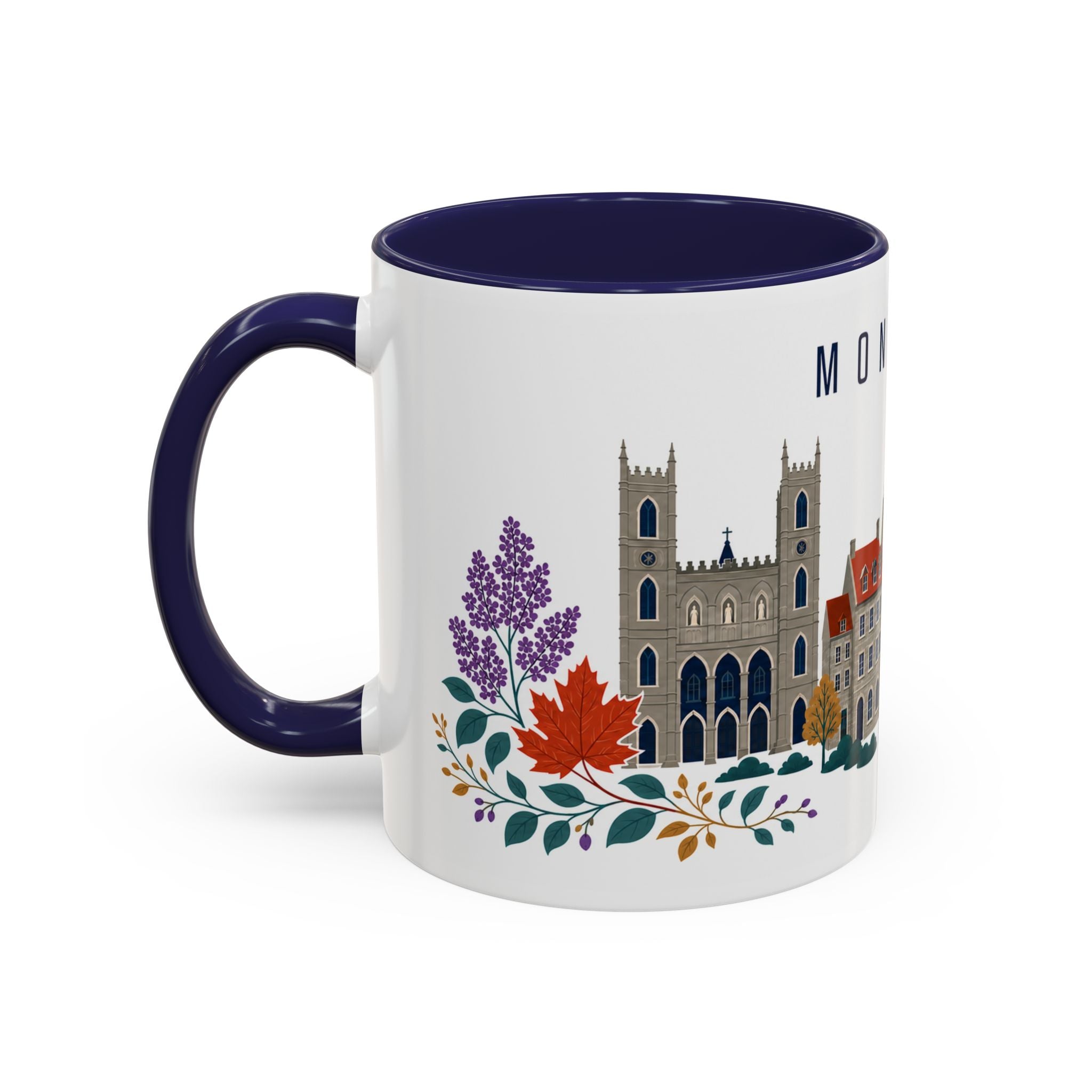 Montreal Coffee Mug | Canada Travel Souvenir | Porcelain Decal City Gift | 11oz 15oz Accent Mug