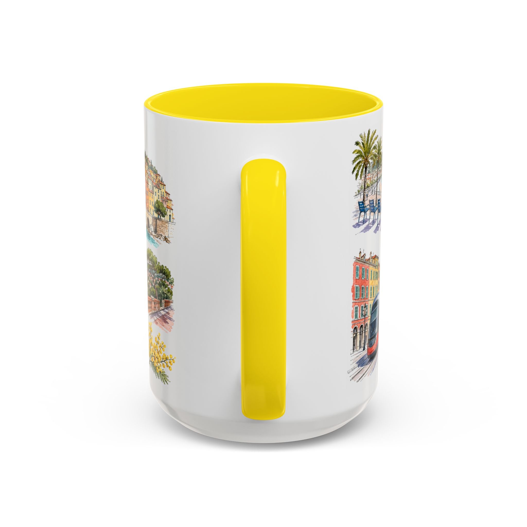 Nice Illustrated Travel Mug | City Souvenir Accent Coffee Mug | 11oz 15oz Ceramic Cup