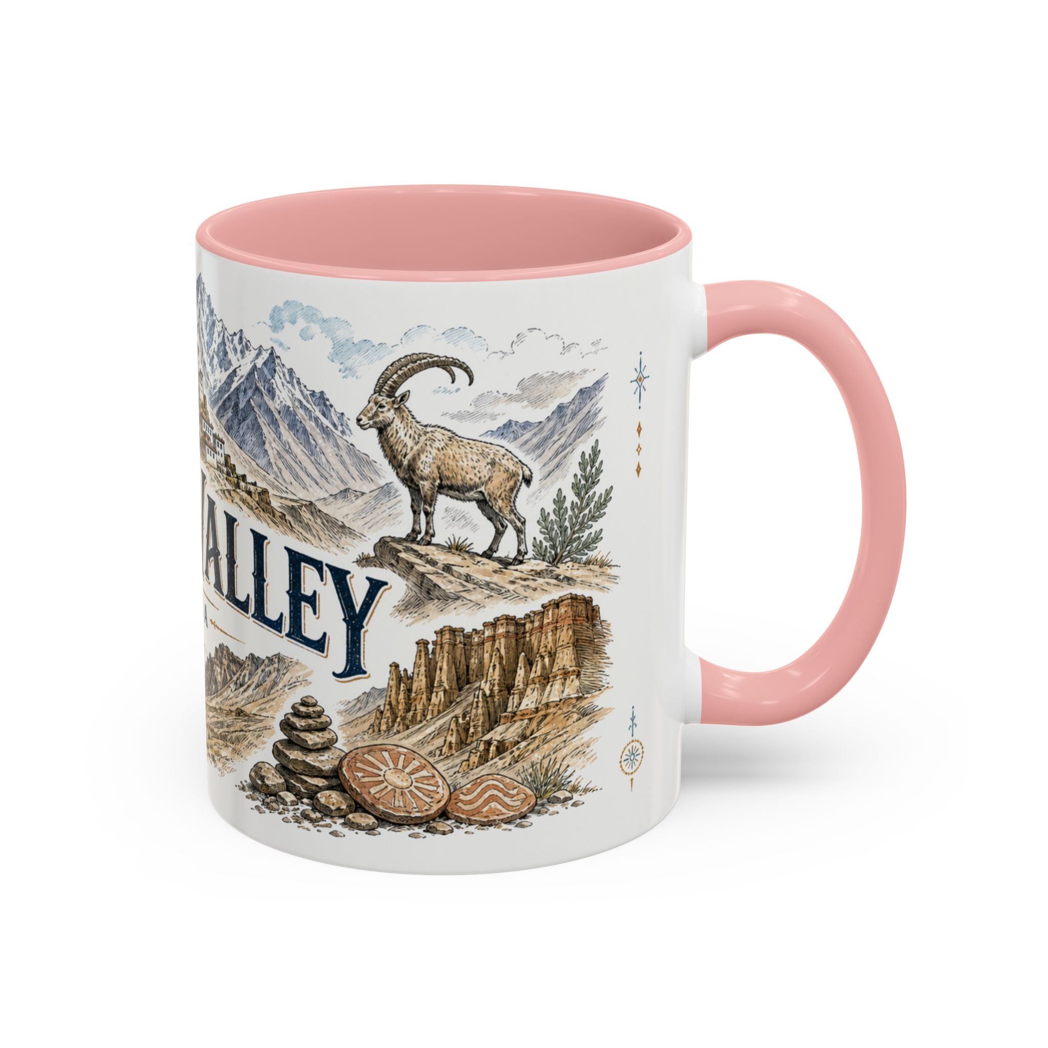 Spiti Valley Mug, India Travel Souvenir, Bucket List Gift, Accent Ceramic Coffee Mug 11oz 15oz