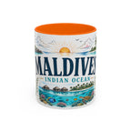 Maldives Coffee Mug | Travel Destination Souvenir Gift | Accent Color Ceramic 11oz 15oz