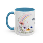 Personalized Kindergarten Teacher Mug | Custom Name Wildflower Rainbow Cup | Back to School Gift
