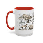 Guadalupe Mountains National Park Coffee Mug | Texas Desert Peaks Hiking Gift | Accent Color Ceramic 11oz 15oz