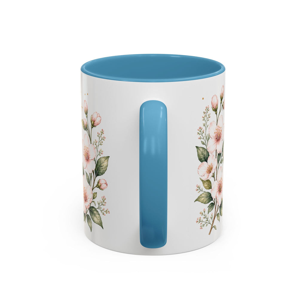 Delaware State Map Mug | Botanical Beach Accent Coffee Cup (11oz/15oz)