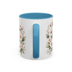 Delaware State Map Mug | Botanical Beach Accent Coffee Cup (11oz/15oz)