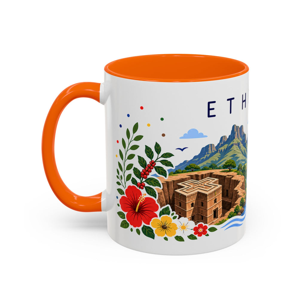 Ethiopia Coffee Mug | Travel Souvenir Accent Mug | Place Gift Ceramic Cup 11oz 15oz