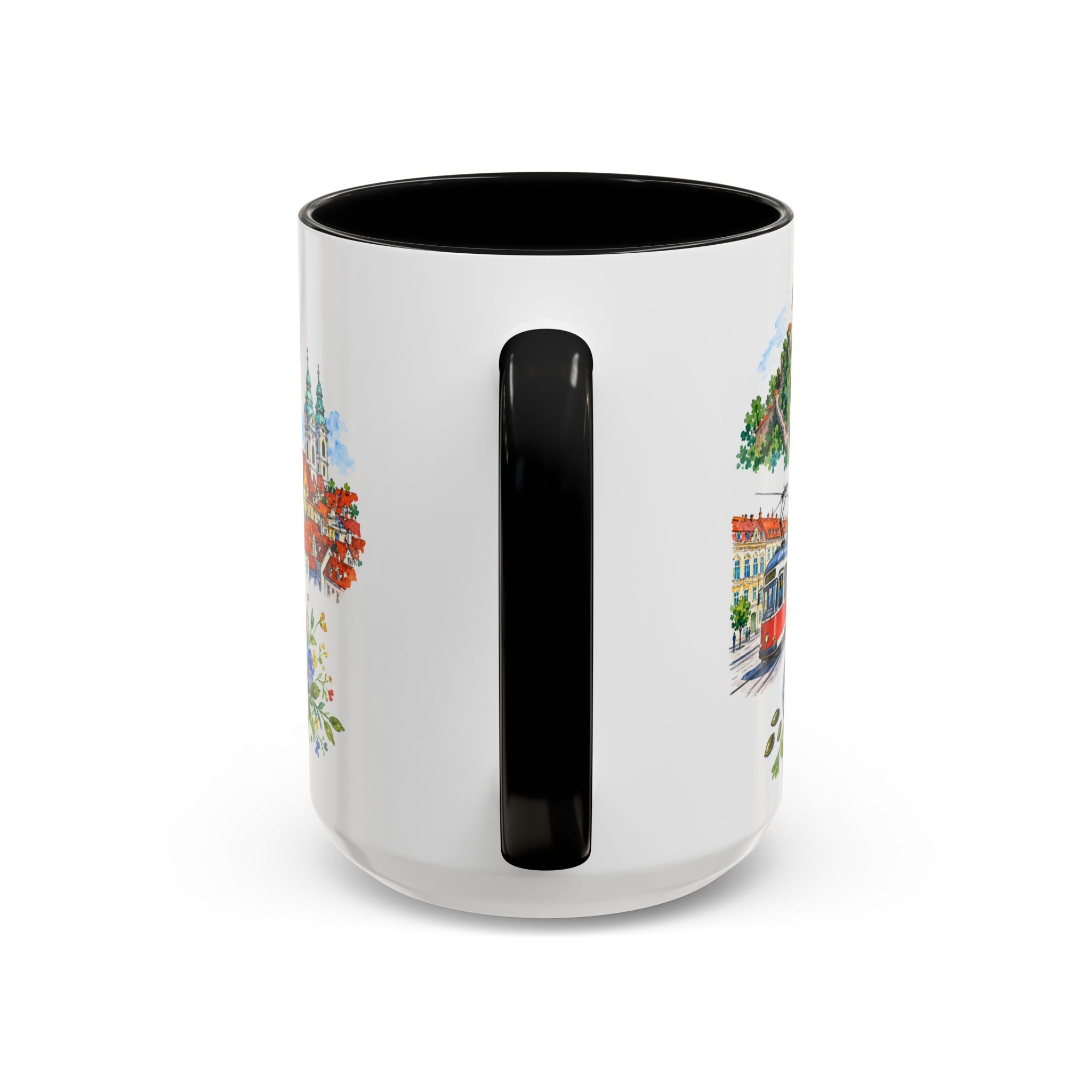 Graz Illustrated Travel Mug | City Souvenir Accent Coffee Mug | 11oz 15oz Ceramic Cup