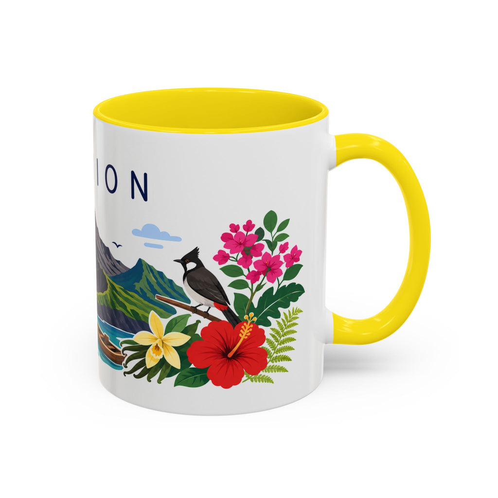 Réunion Coffee Mug | Travel Souvenir Accent Mug | Country Gift Ceramic Cup 11oz 15oz