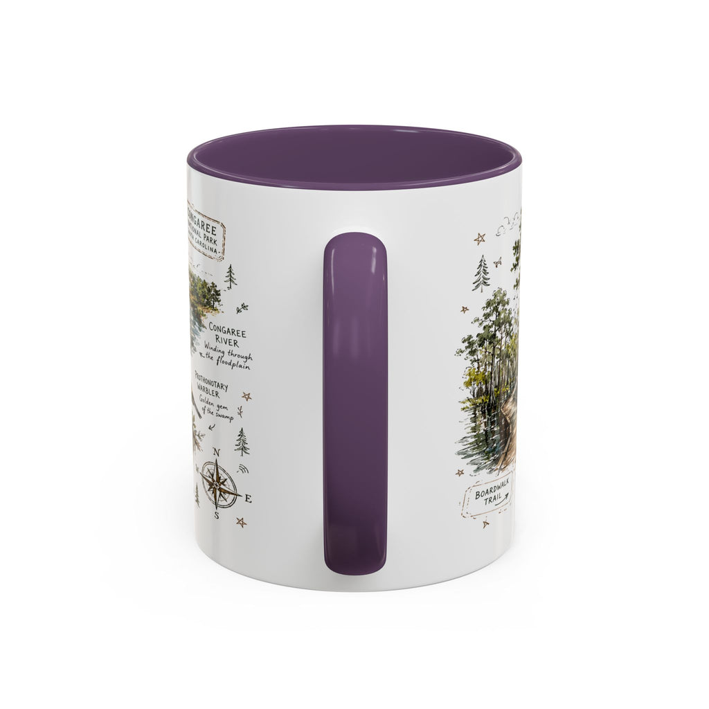 Congaree National Park Coffee Mug | South Carolina Forest Floodplain Gift | Accent Color Ceramic 11oz 15oz