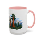 Sequoia National Park Coffee Mug | Solid Color Block Park Souvenir | 11oz 15oz Accent Mug