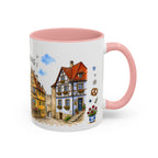 Rothenburg Illustrated Travel Mug | Germany Souvenir Accent Coffee Mug | 11oz 15oz Ceramic Cup