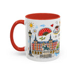 Madrid Travel Mug | European City Souvenir Accent Coffee Mug | 11oz 15oz Ceramic Cup