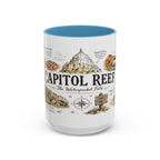 Capitol Reef National Park Coffee Mug | Utah Sandstone Canyon Hiking Gift | Accent Color Ceramic 11oz 15oz