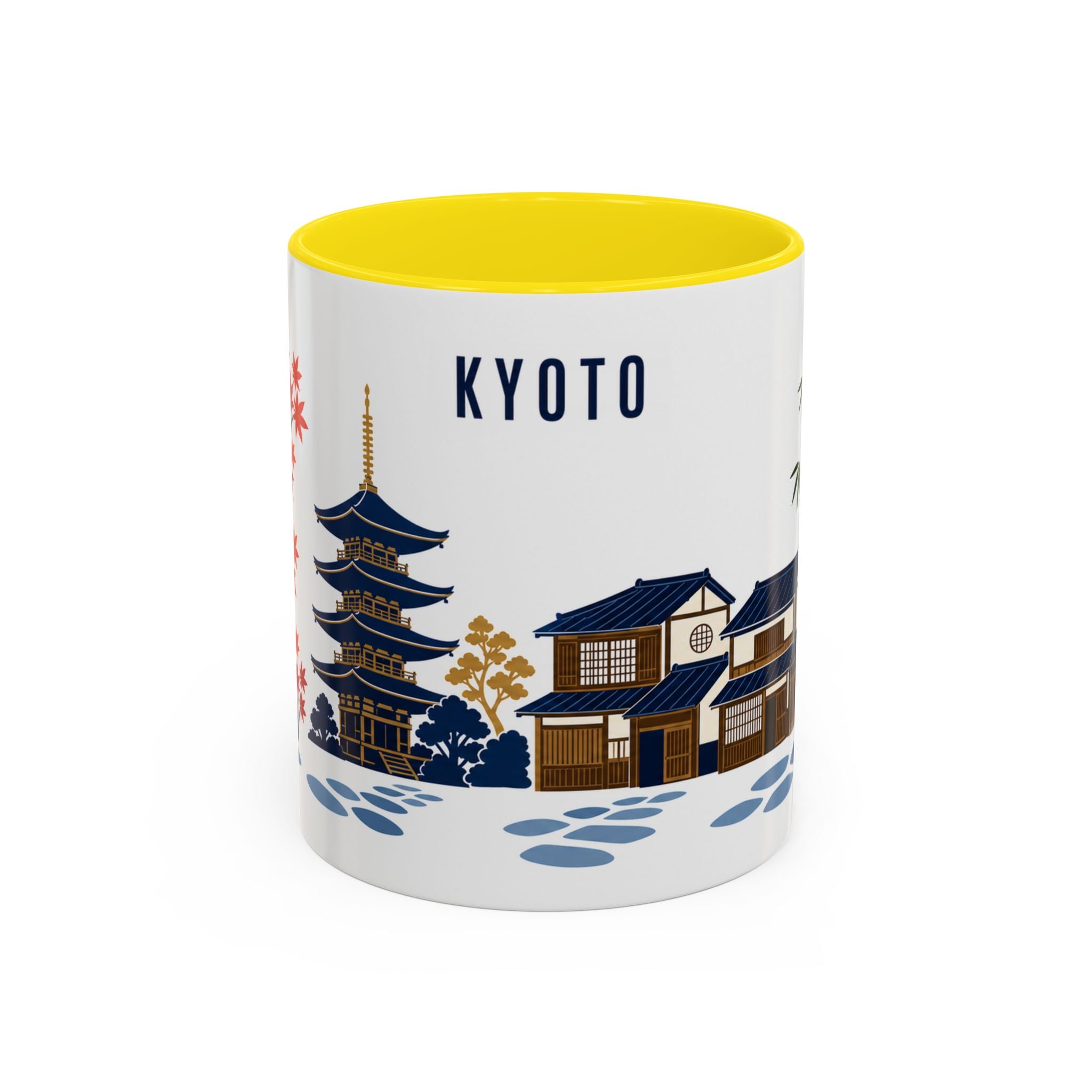 Kyoto Coffee Mug | Japan Travel Souvenir | Porcelain Decal City Gift | 11oz 15oz Accent Mug