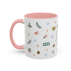 Seattle Christmas Mug | Watercolor Travel Souvenir | Holiday Gift | Accent Ceramic Coffee Cup 11oz 15oz