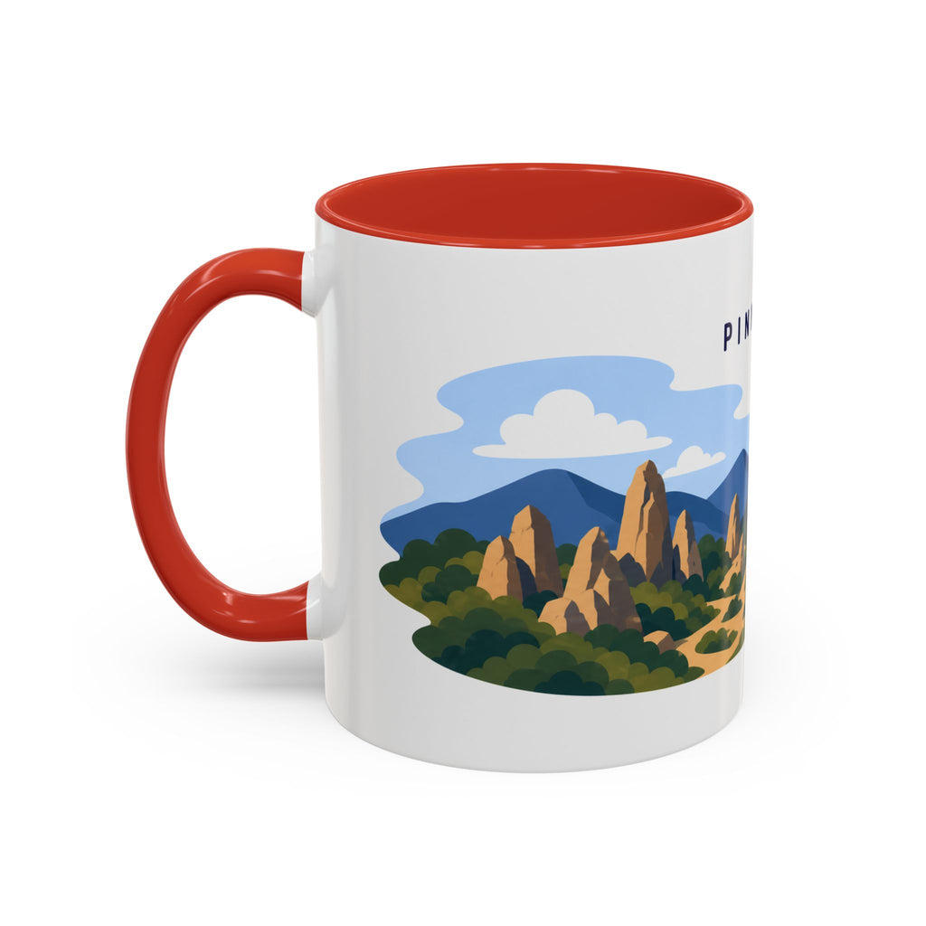 Pinnacles National Park Coffee Mug | Solid Color Block Park Souvenir | 11oz 15oz Accent Mug