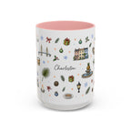 Charleston Christmas Mug | Watercolor City Souvenir, Holiday Travel Gift (11oz/15oz)