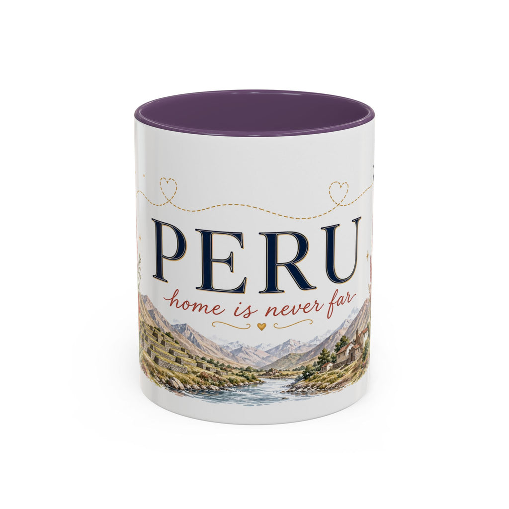 Peru Home Country Mug | Moving Away Gift | Long Distance Friendship | 11 oz 15 oz Accent Mug