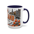 Netherlands Soccer Coffee Mug | World Cup Fan Gift | Accent Color Ceramic 11oz 15oz Match Day Cup