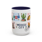Mexico City Coffee Mug | Postage Stamp Collage Mug | Travel Souvenir Accent Cup 11oz 15oz