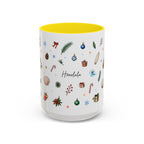Honolulu Christmas Mug | Watercolor City Souvenir | Ceramic Coffee Cup (11oz 15oz)