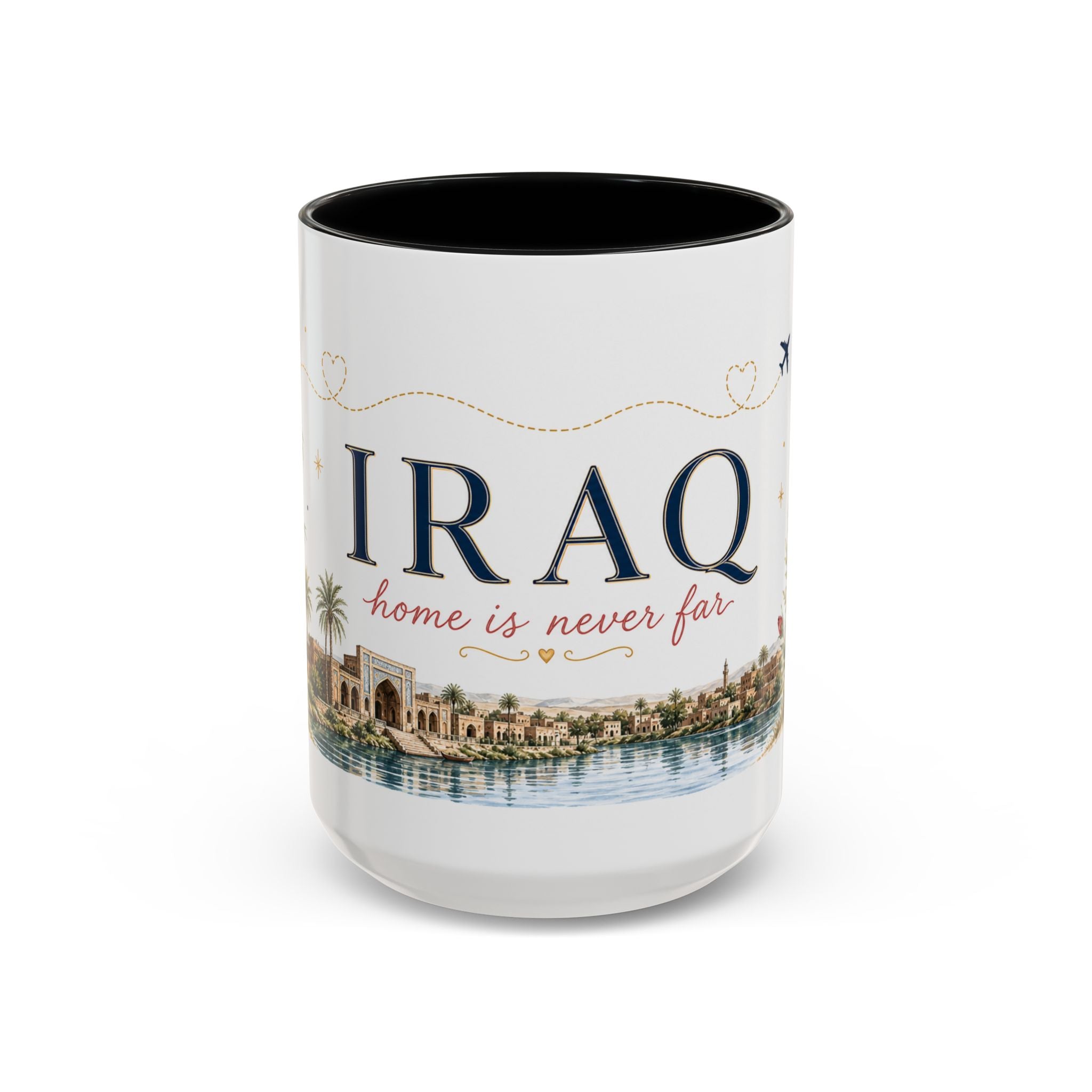 Iraq Home Country Mug | Moving Away Gift | Long Distance Friendship | 11 oz 15 oz Accent Mug