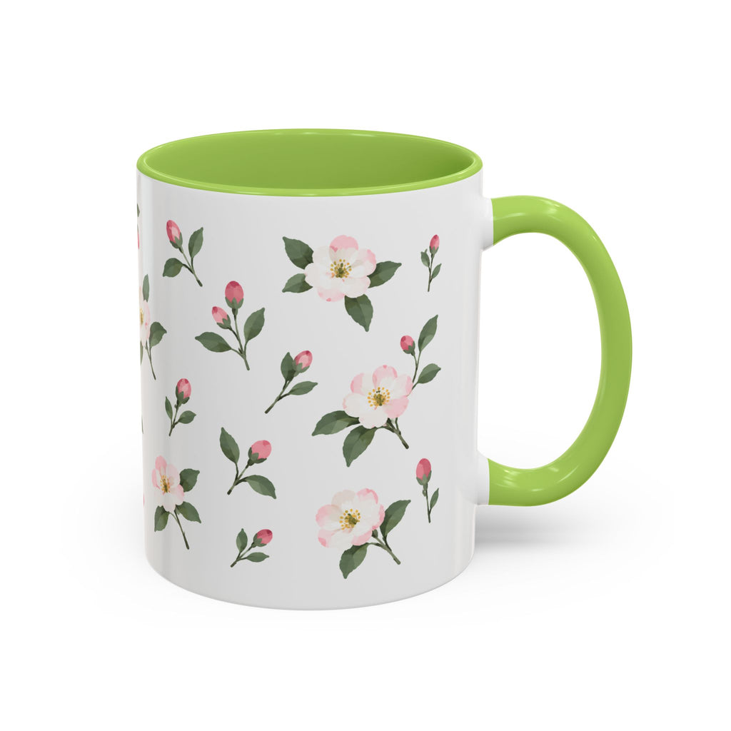 Michigan Apple Blossom Mug, State Flower Floral Coffee Cup, 11oz Botanical Gift