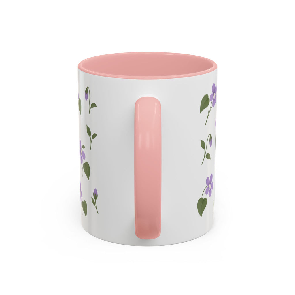 Illinois Violet Mug, State Flower Floral Coffee Cup, 11oz Botanical Gift