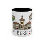 Bern Illustrated Travel Mug | City Souvenir Accent Coffee Mug | 11oz 15oz Ceramic Cup